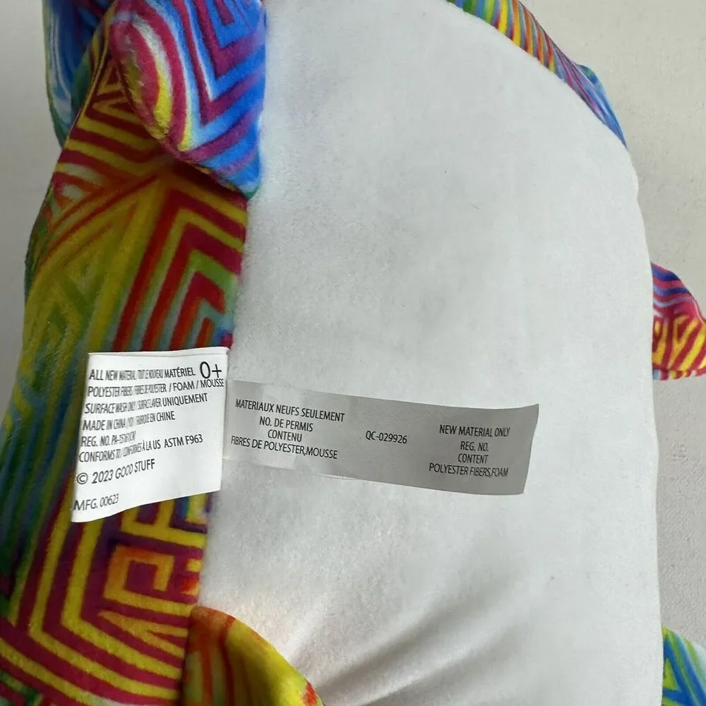 bun bun rainbow monkey plush white base